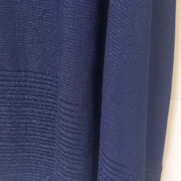 NWT White House Black Market Navy Sparkling Mini Dress/Top Size Large - Picture 9 of 9